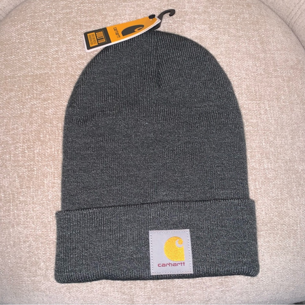 Carhatt l Men's Knit Cuffed Beanie in coal heather